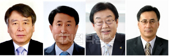 왼쪽부터 구교형 DB그룹 경영기획본부장 부회장, 이성택 DB생명 부회장 겸 DB금융연구소 부회장, 김정남 DB손해보험 대표이사 부회장, 최창식 DB하이텍 대표이사 부회장.   DB그룹 제공